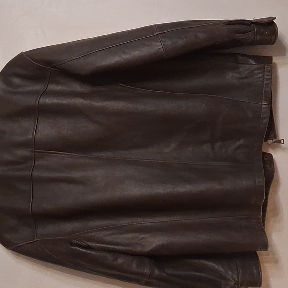 Jos.A. Men's Brown Leather Jacket Size Small - Picture 12 of 12